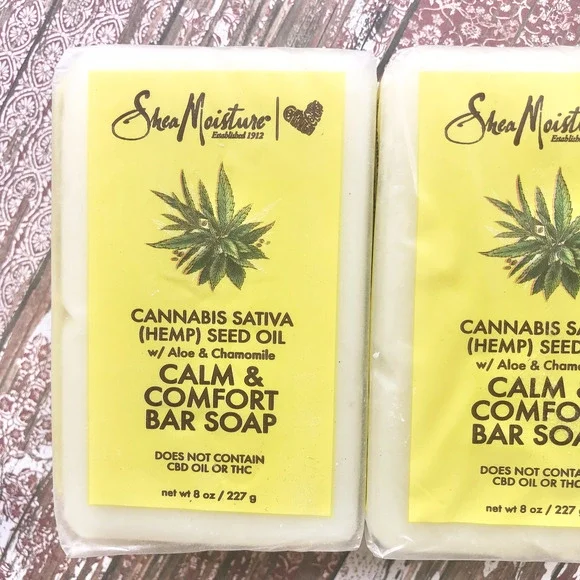 Shea Moisture Sativa Hemp Seed Oil Calm Comfort Bar Soap Size 8 Oz Lot Of 2 - Picture 2 of 6
